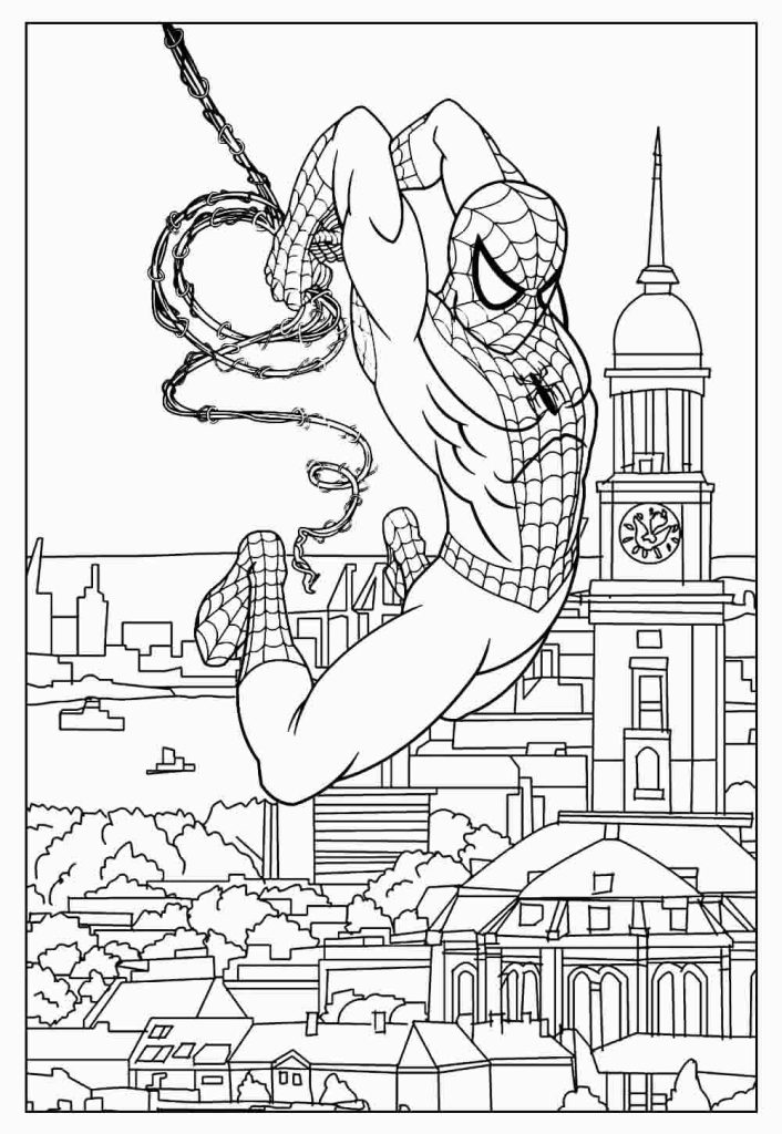 Desenho de Homem-Aranha (Spider-Man) para imprimir