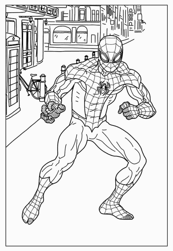 Desenho de Homem-Aranha (Spider-Man) para imprimir