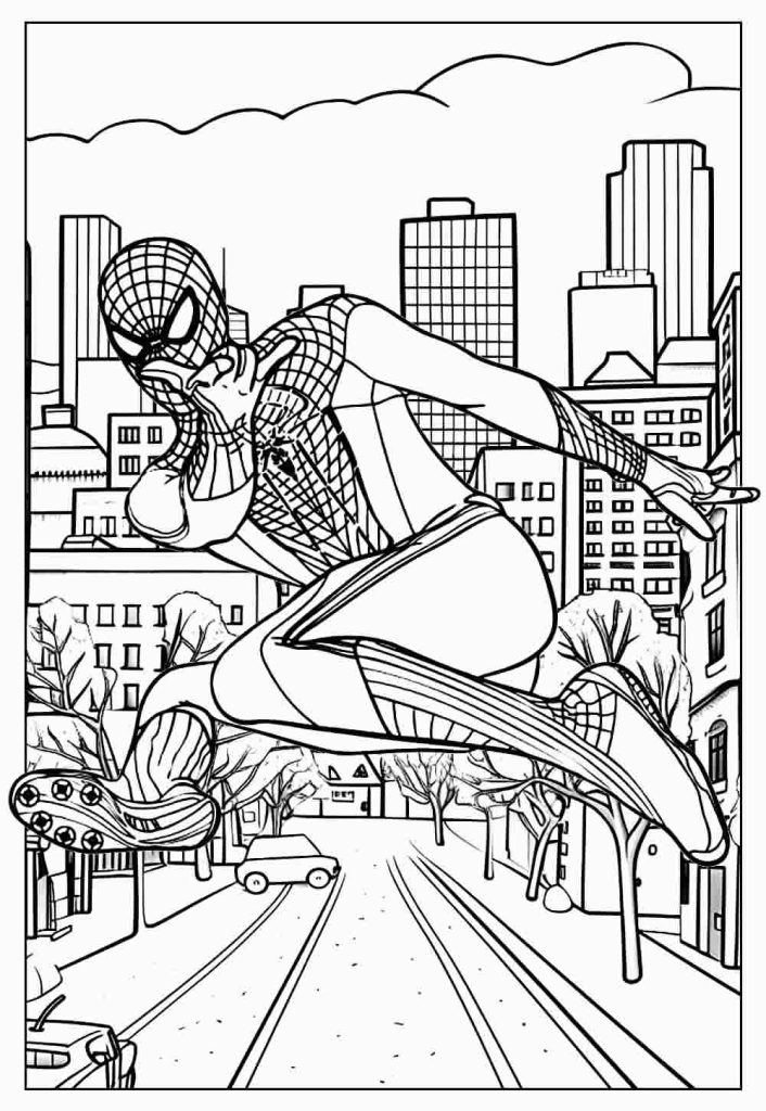 Desenho de Homem-Aranha (Spider-Man) para imprimir