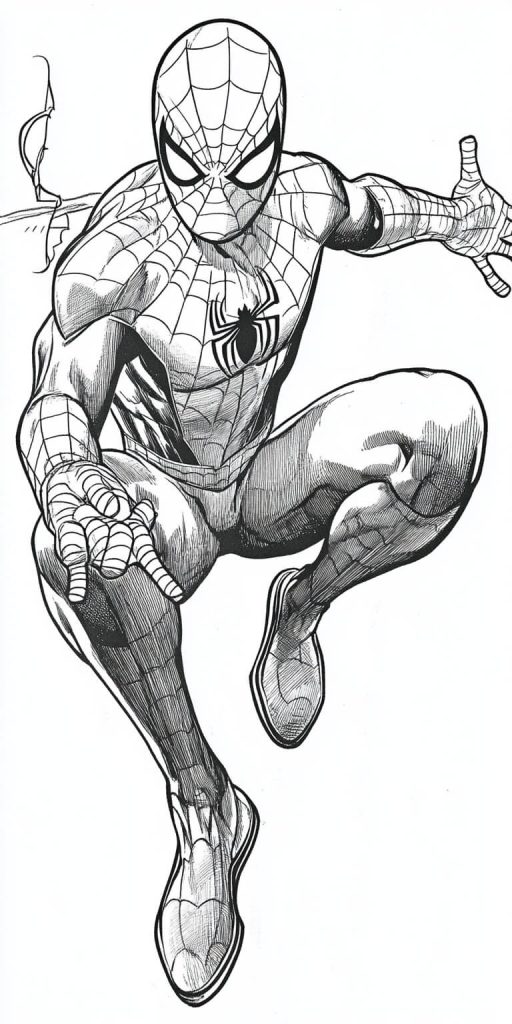 Desenho de Homem-Aranha (Spider-Man) para imprimir