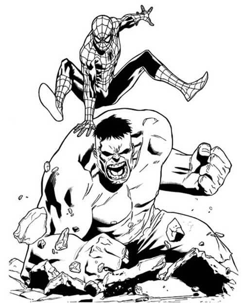 Desenho de Homem-Aranha (Spider-Man) para imprimir