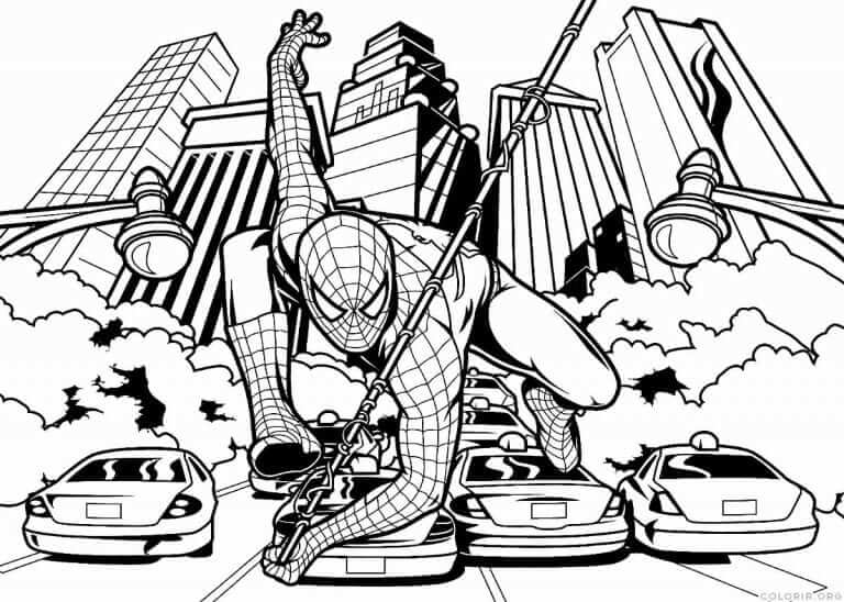 Desenho de Homem-Aranha (Spider-Man) para imprimir