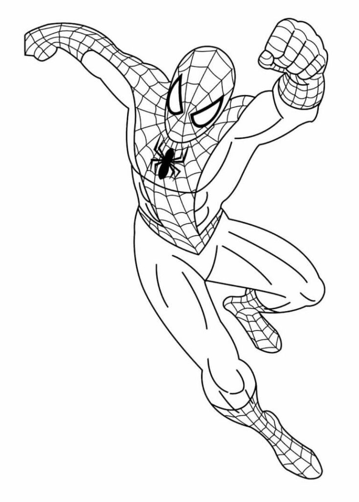 Desenho de Homem-Aranha (Spider-Man) para imprimir