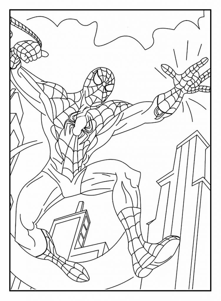 Desenho de Homem-Aranha (Spider-Man) para imprimir