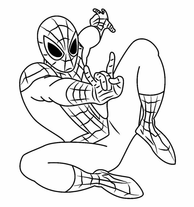 Desenho de Homem-Aranha (Spider-Man) para imprimir