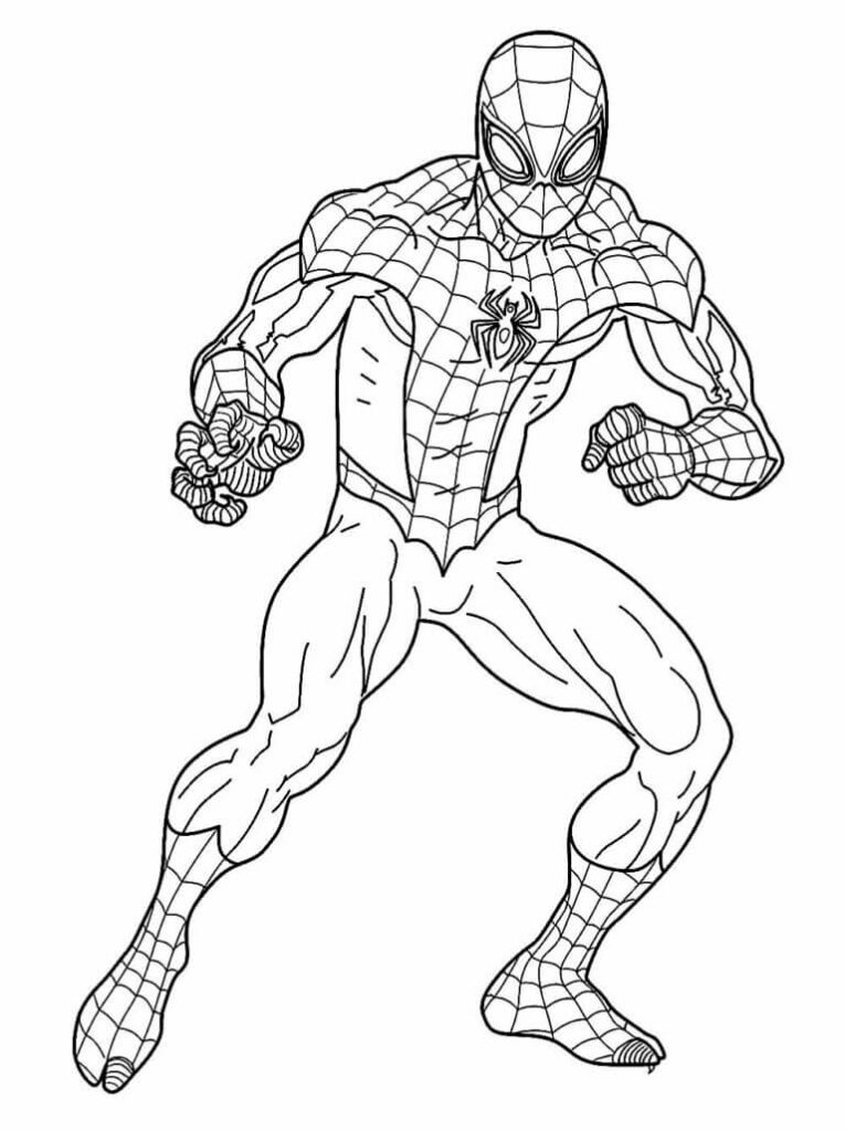 Desenho de Homem-Aranha (Spider-Man) para imprimir