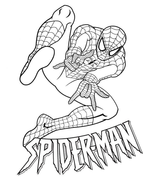 Desenho de Homem-Aranha (Spider-Man) para imprimir