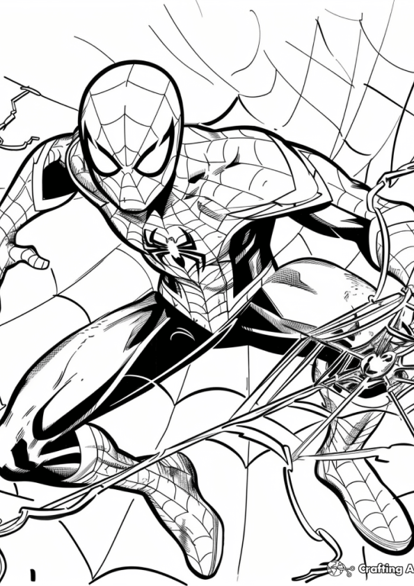 Desenho de Homem-Aranha (Spider-Man) para imprimir