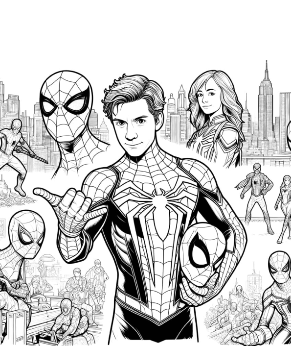 Desenho de Homem-Aranha (Spider-Man) para imprimir