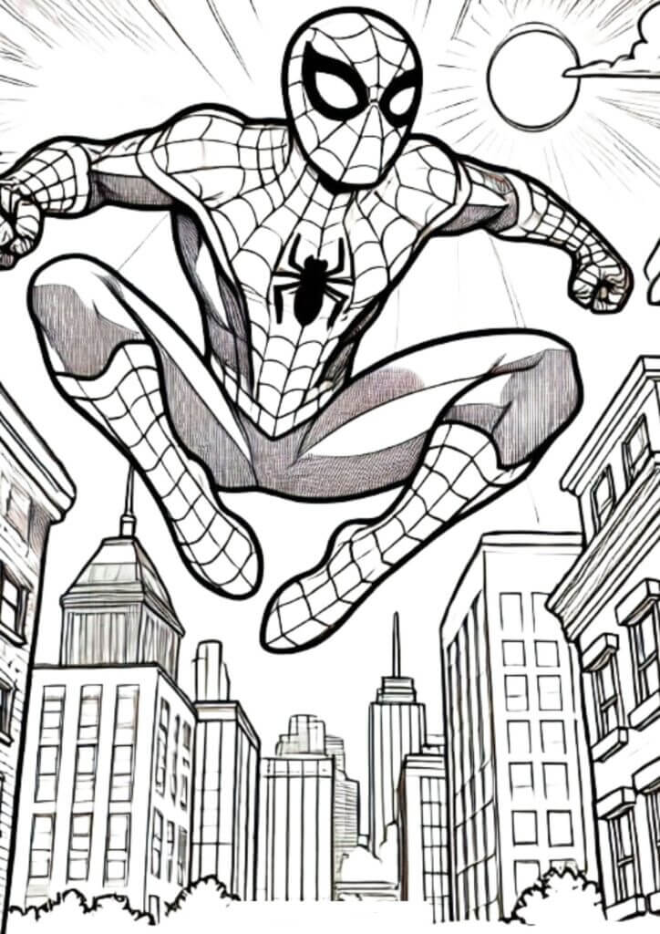 Desenho de Homem-Aranha (Spider-Man) para imprimir