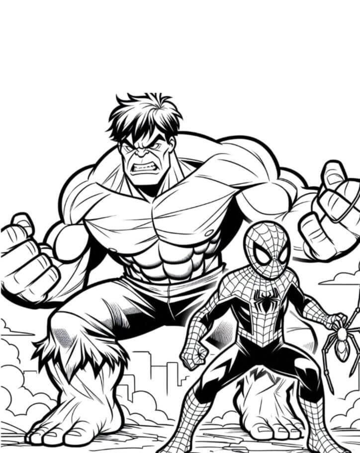 Desenho de Homem-Aranha (Spider-Man) para imprimir