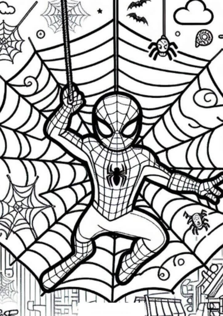 Desenho de Homem-Aranha (Spider-Man) para imprimir