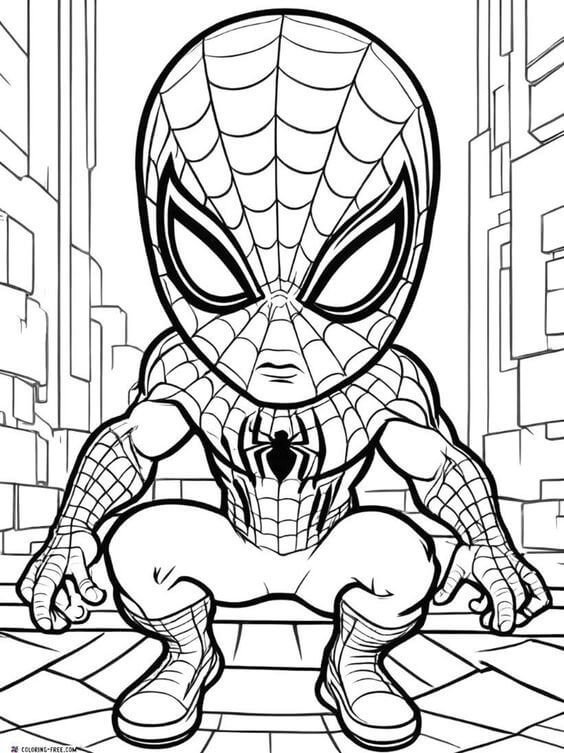 Desenho de Homem-Aranha (Spider-Man) para imprimir