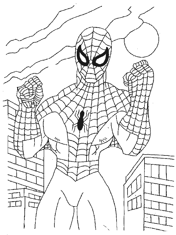 Desenho de Homem-Aranha (Spider-Man) para imprimir