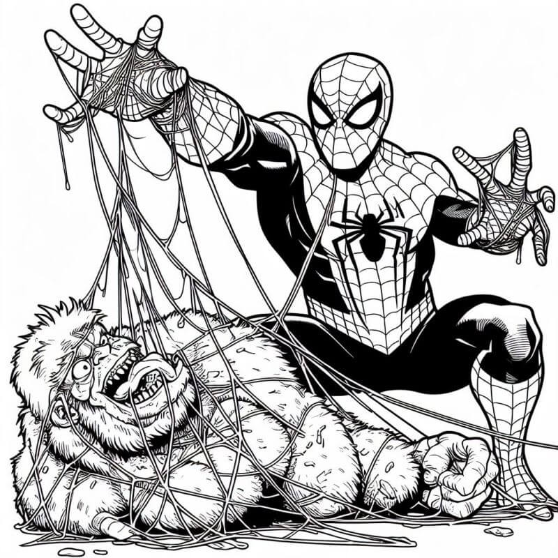 Desenho de Homem-Aranha (Spider-Man) para imprimir