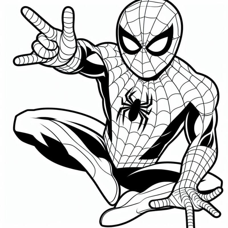 Desenho de Homem-Aranha (Spider-Man) para imprimir