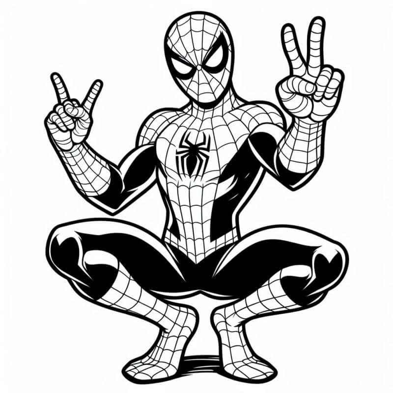 Desenho de Homem-Aranha (Spider-Man) para imprimir