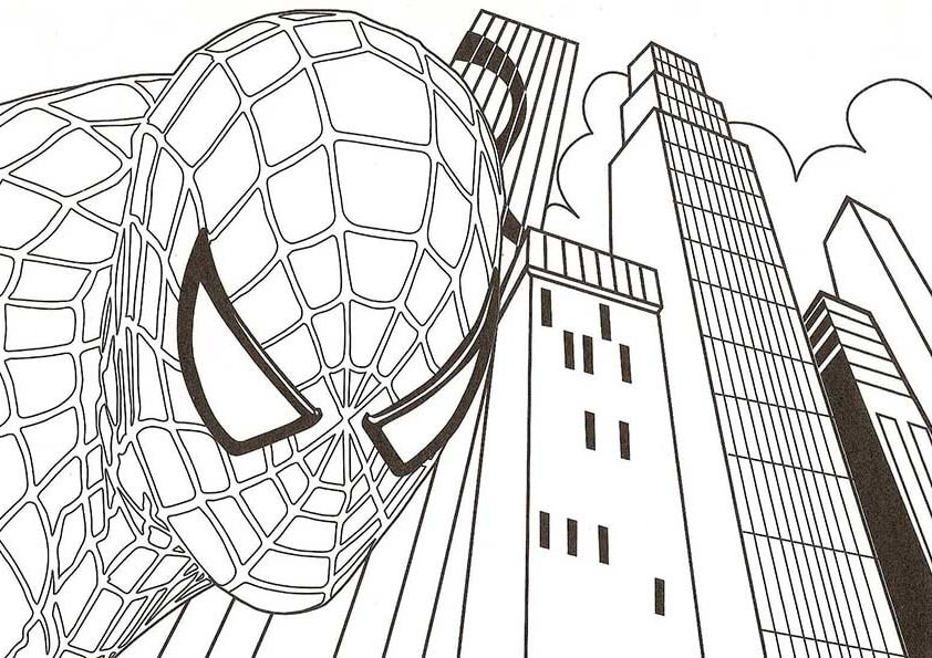 Desenho de Homem-Aranha (Spider-Man) para imprimir
