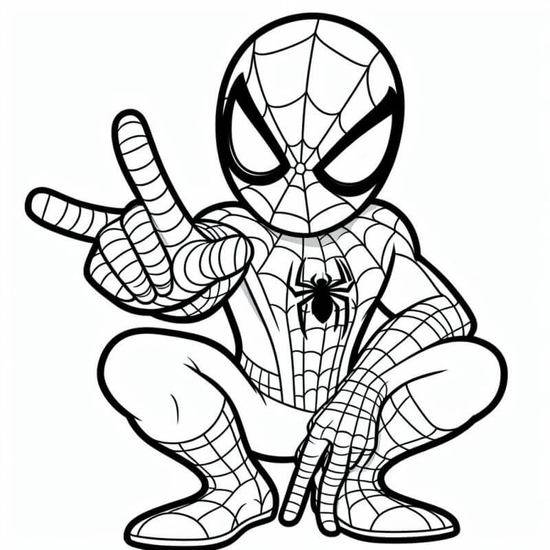 Desenho de Homem-Aranha (Spider-Man) para imprimir