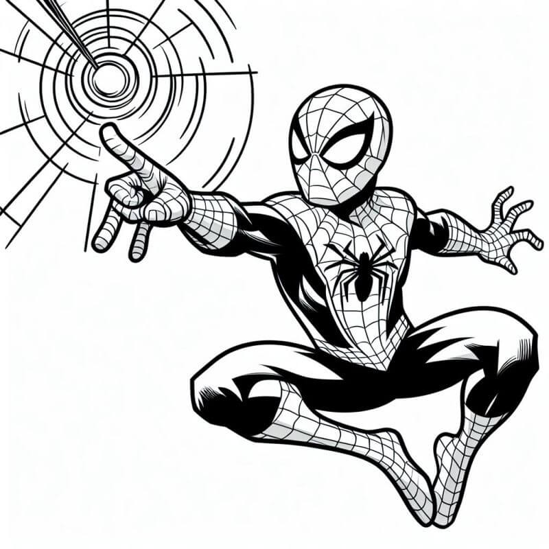 Desenho de Homem-Aranha (Spider-Man) para imprimir