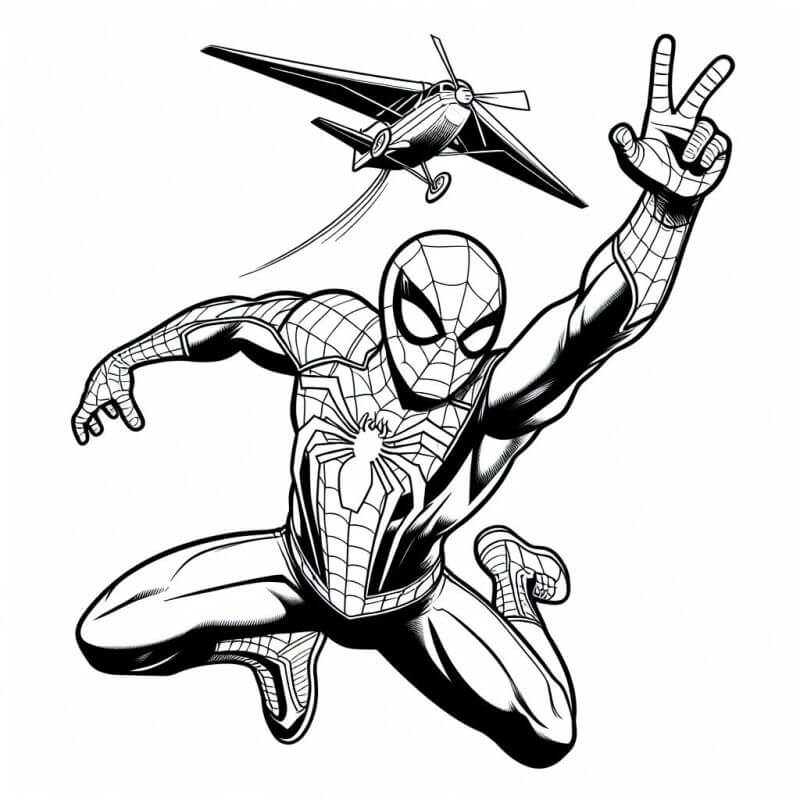 Desenho de Homem-Aranha (Spider-Man) para imprimir