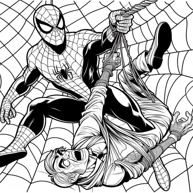 Desenho de Homem-Aranha (Spider-Man) para imprimir