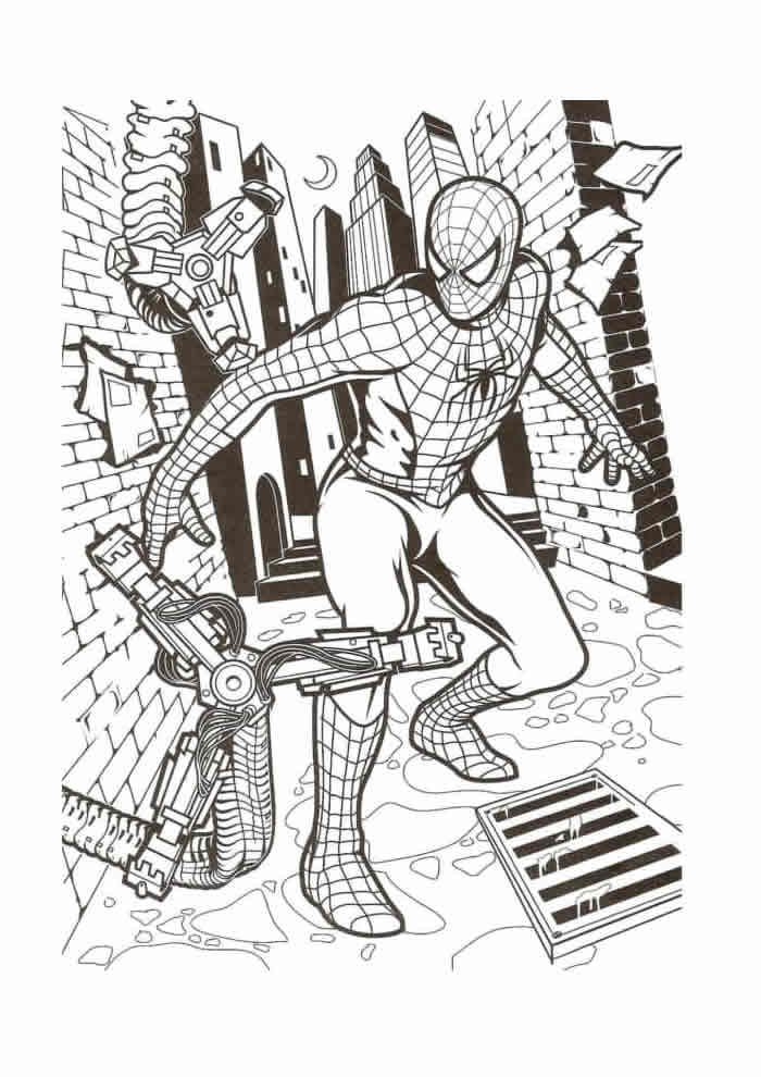 Desenho de Homem-Aranha (Spider-Man) para imprimir
