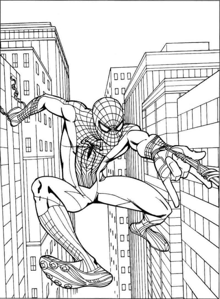 Desenho de Homem-Aranha (Spider-Man) para imprimir