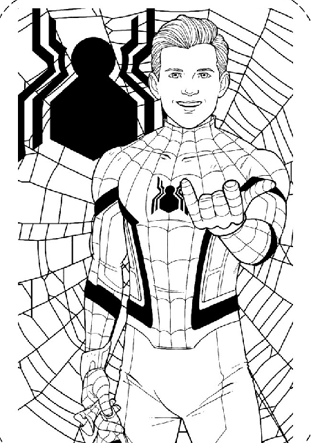 Desenho de Homem-Aranha (Spider-Man) para imprimir