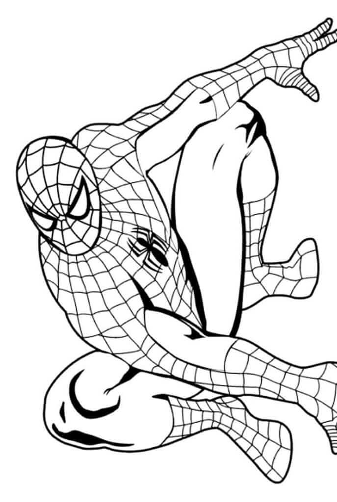 Desenho de Homem-Aranha (Spider-Man) para imprimir