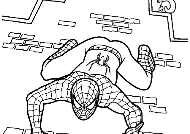 Desenho de Homem-Aranha (Spider-Man) para imprimir