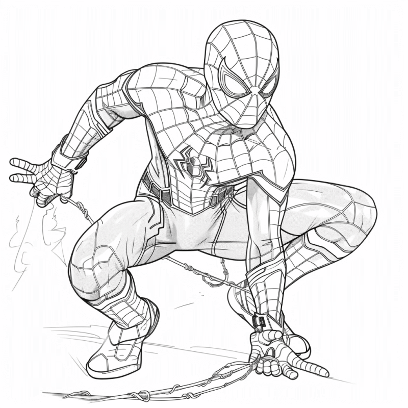 Desenho de Homem-Aranha (Spider-Man) para imprimir