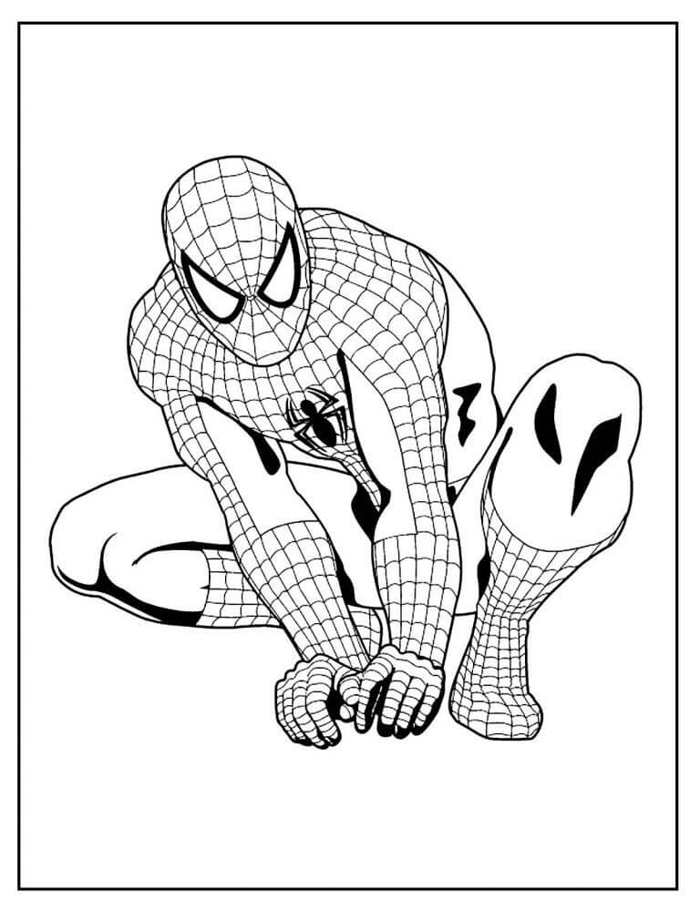 Desenho de Homem-Aranha (Spider-Man) para imprimir