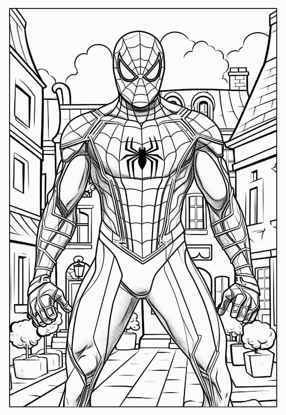 Homem-Aranha (Spider-Man) para Colorir e Imprimir