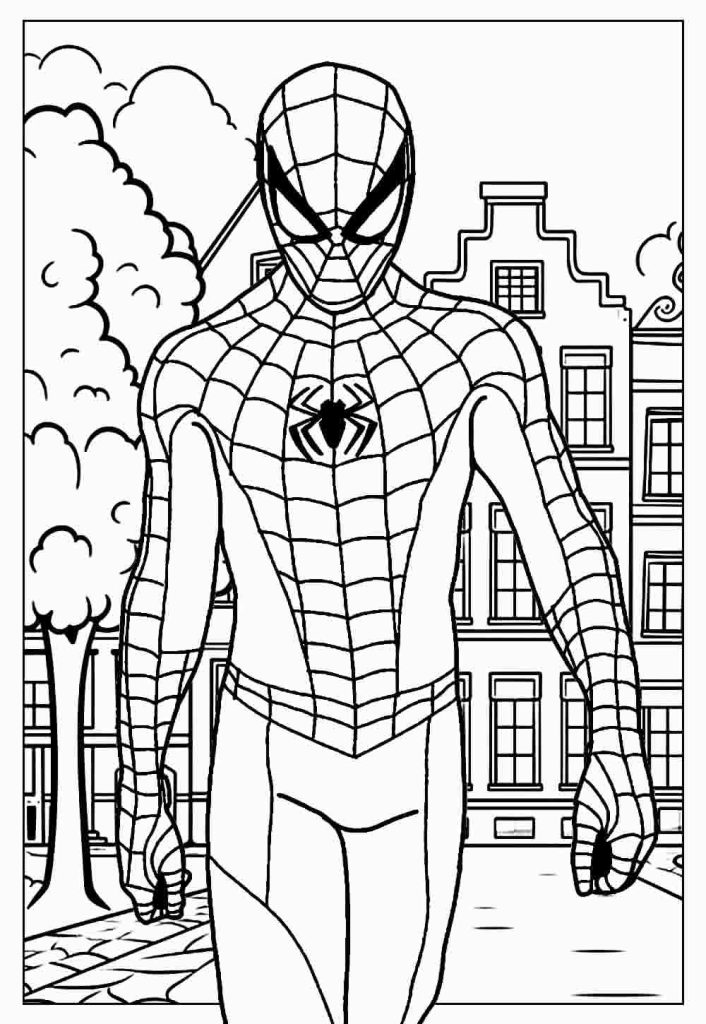 Desenho de Homem-Aranha (Spider-Man) para imprimir
