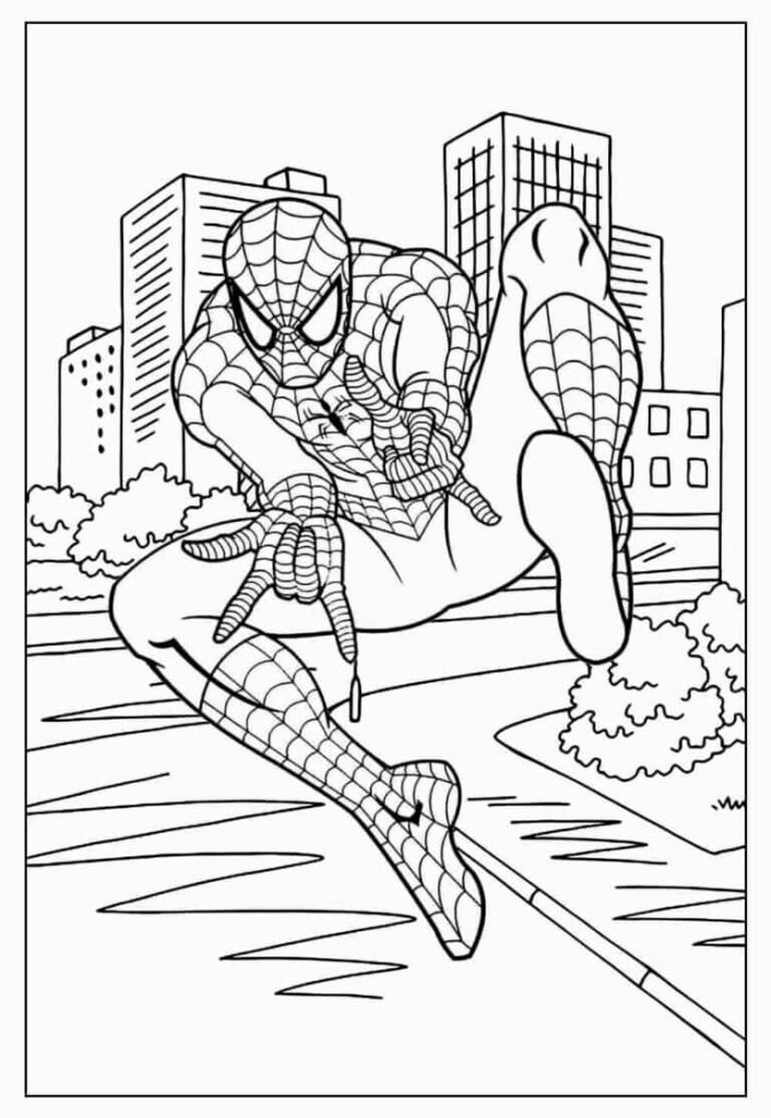 Desenho de Homem-Aranha (Spider-Man) para imprimir
