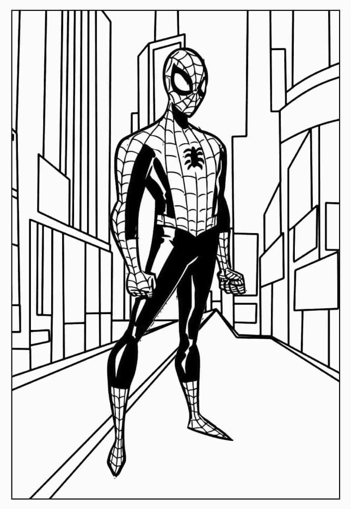 Desenho de Homem-Aranha (Spider-Man) para imprimir