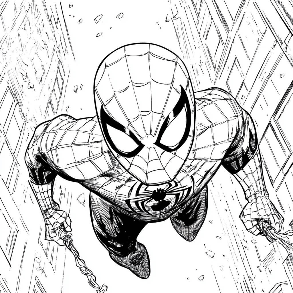 Desenho de Homem-Aranha (Spider-Man) para imprimir