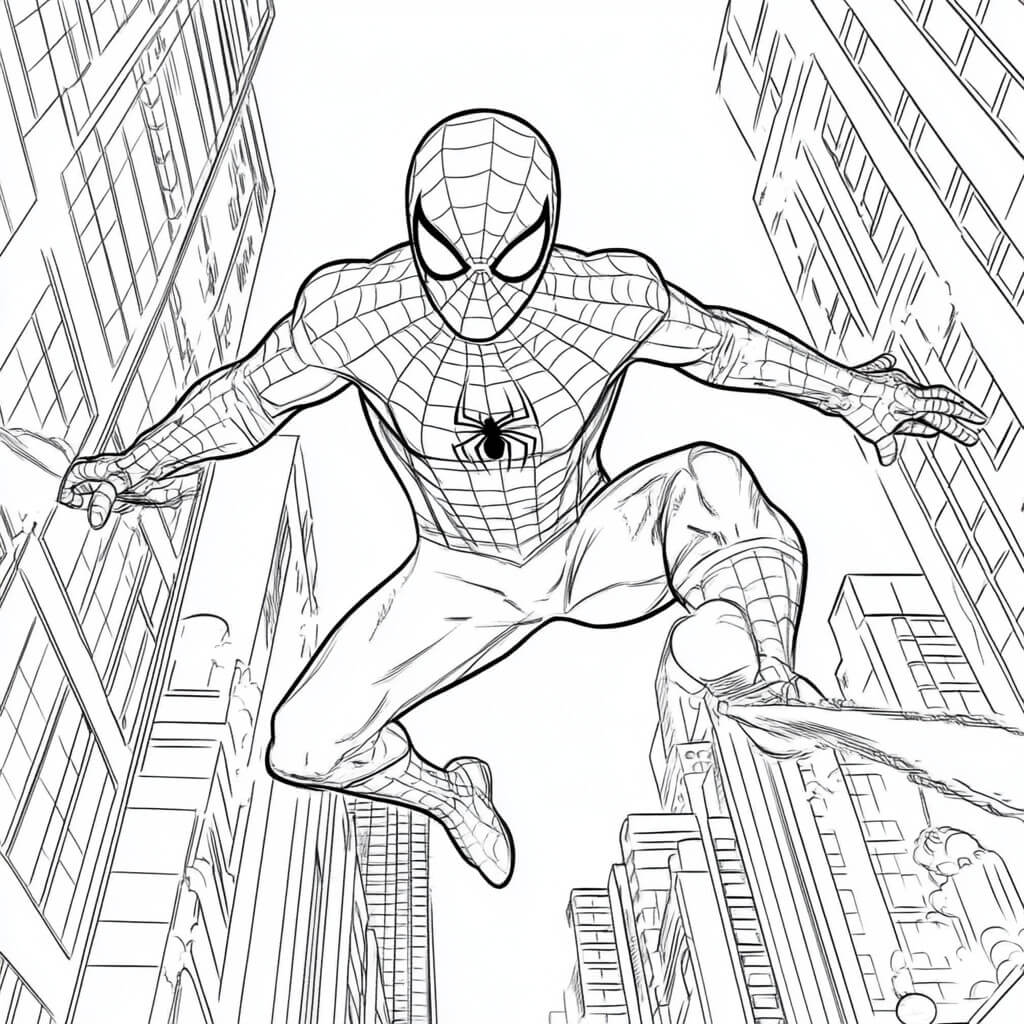 Desenho de Homem-Aranha (Spider-Man) para imprimir