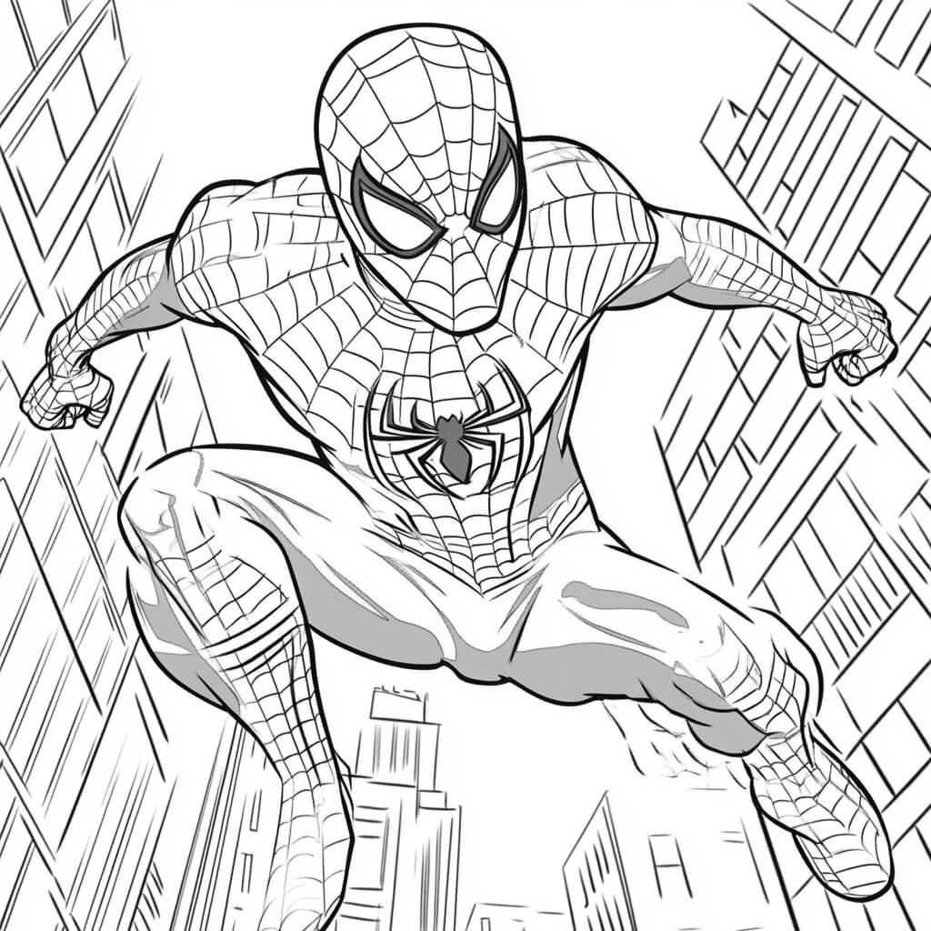 Desenho de Homem-Aranha (Spider-Man) para imprimir