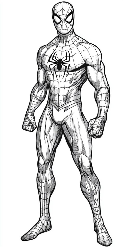 Desenho de Homem-Aranha (Spider-Man) para imprimir