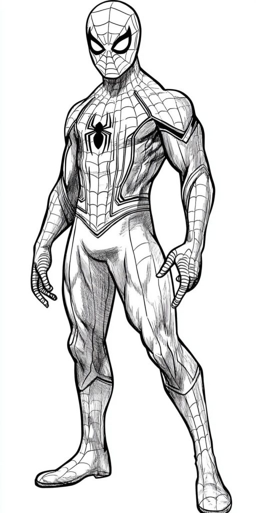 Desenho de Homem-Aranha (Spider-Man) para imprimir