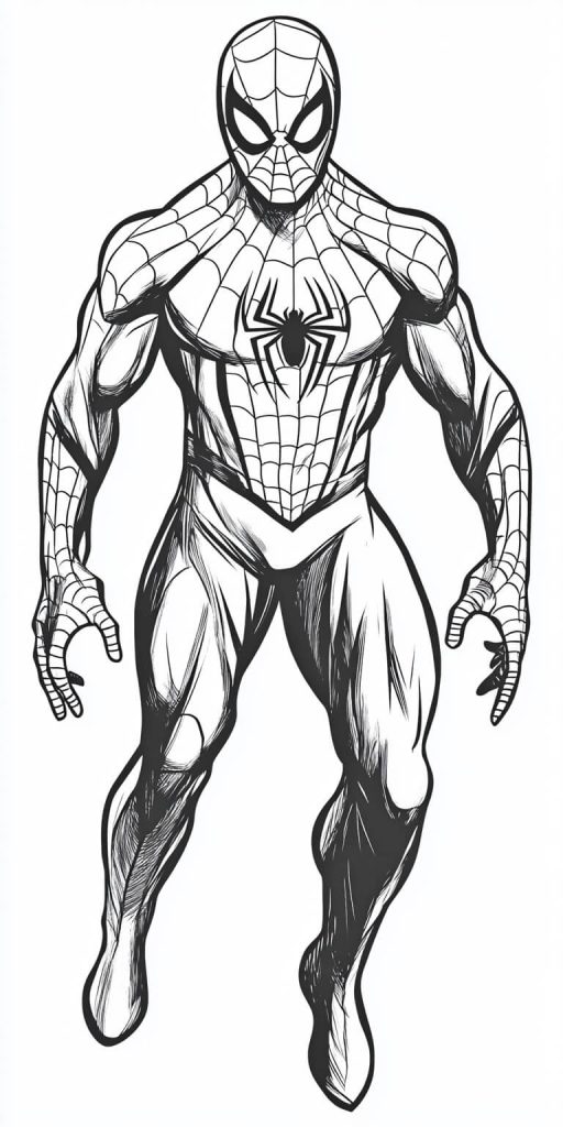 Desenho de Homem-Aranha (Spider-Man) para imprimir
