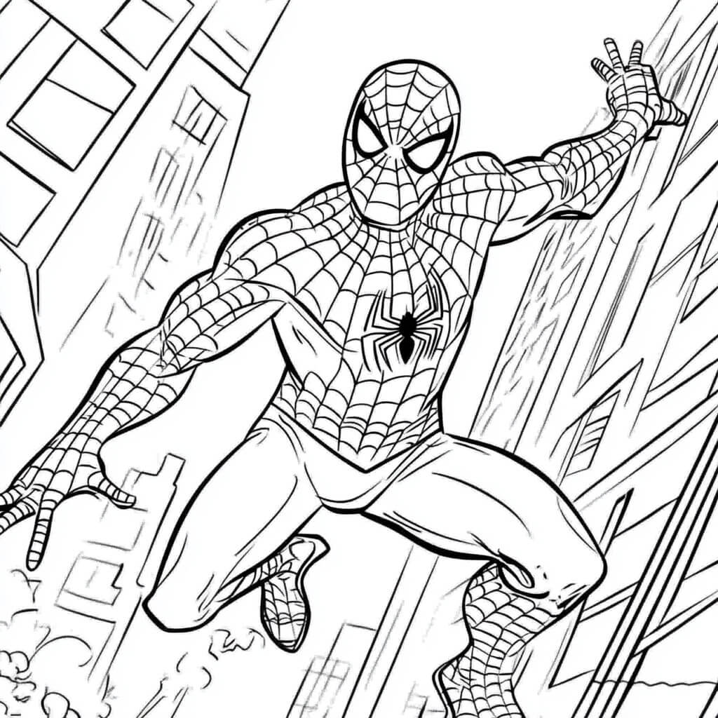 Desenho de Homem-Aranha (Spider-Man) para imprimir
