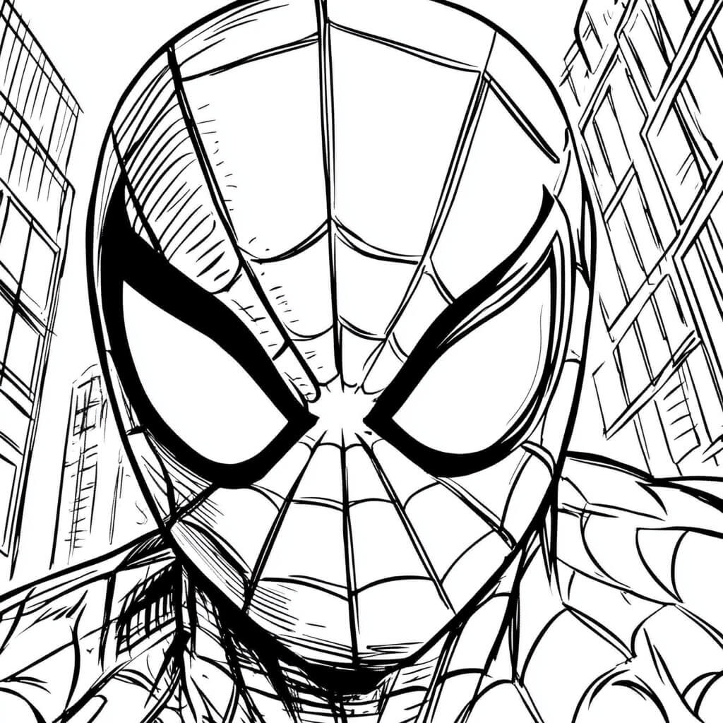 Desenho de Homem-Aranha (Spider-Man) para imprimir