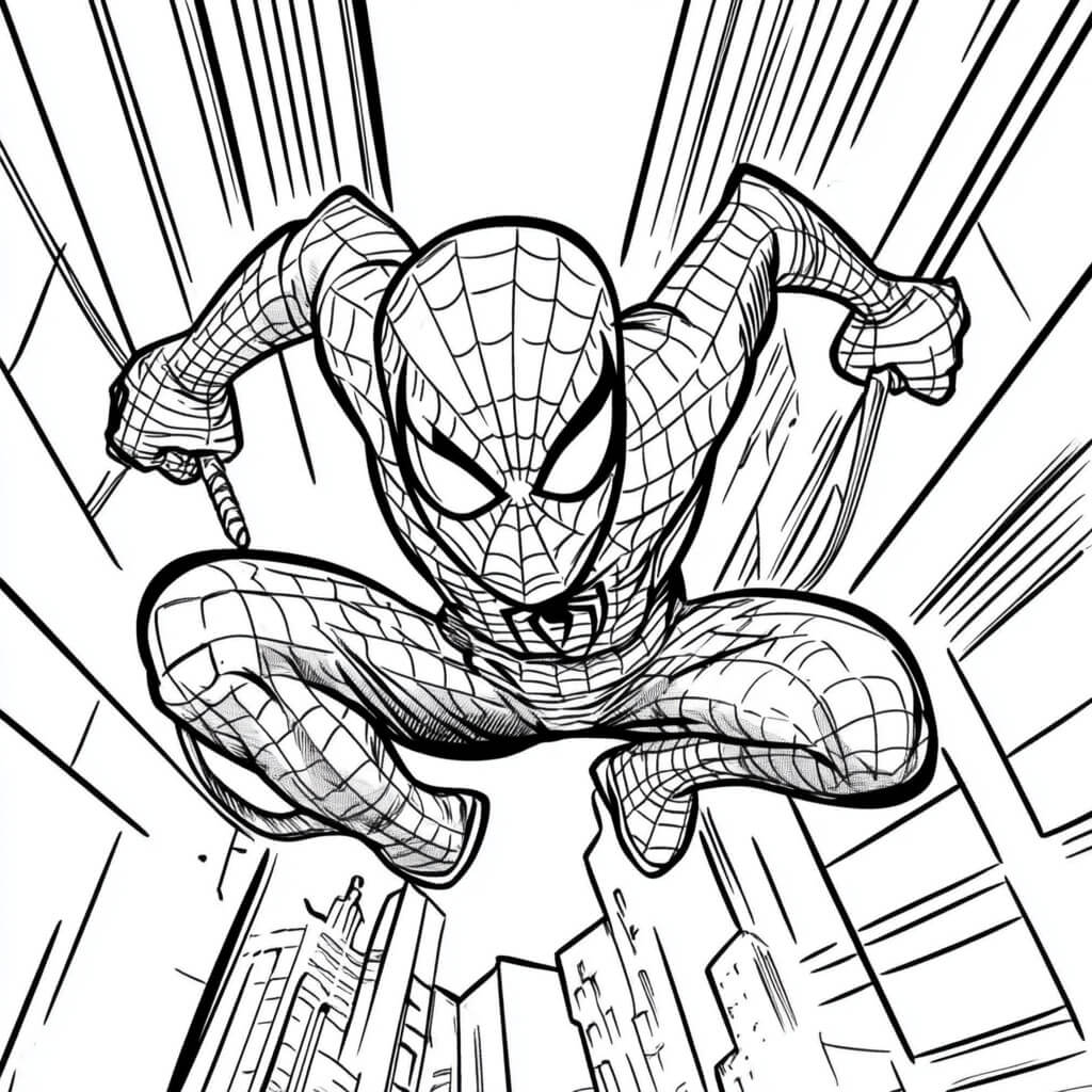 Desenho de Homem-Aranha (Spider-Man) para imprimir