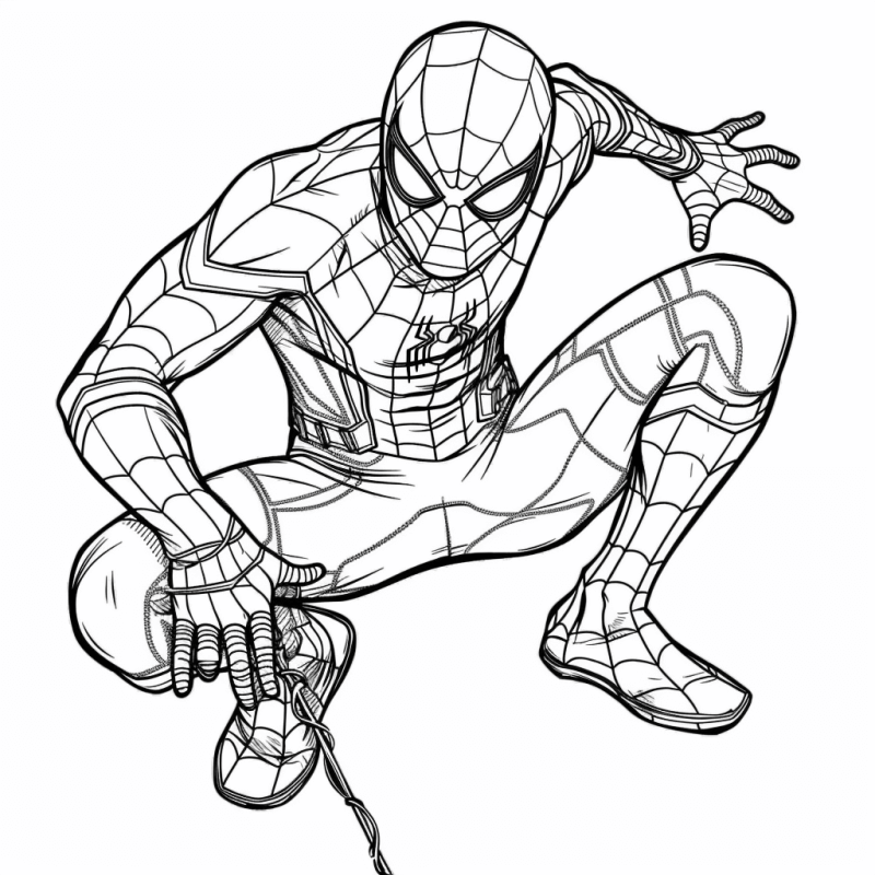 Desenho de Homem-Aranha (Spider-Man) para imprimir