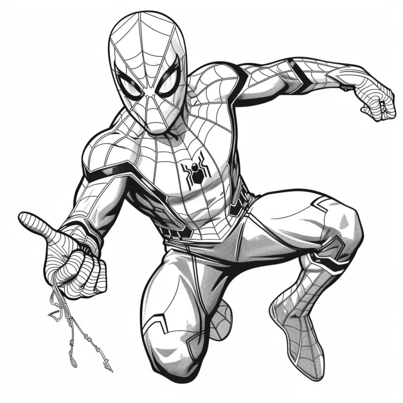 Desenho de Homem-Aranha (Spider-Man) para imprimir