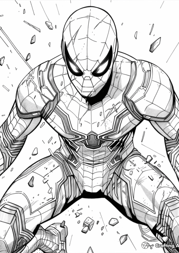 Desenho de Homem-Aranha (Spider-Man) para imprimir