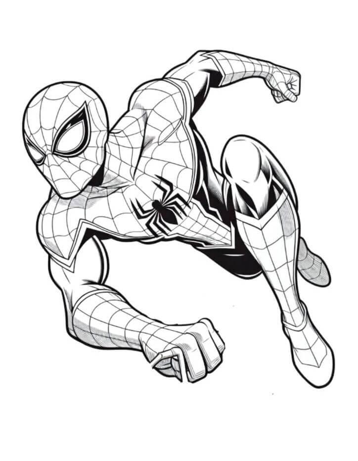 Desenho de Homem-Aranha (Spider-Man) para imprimir